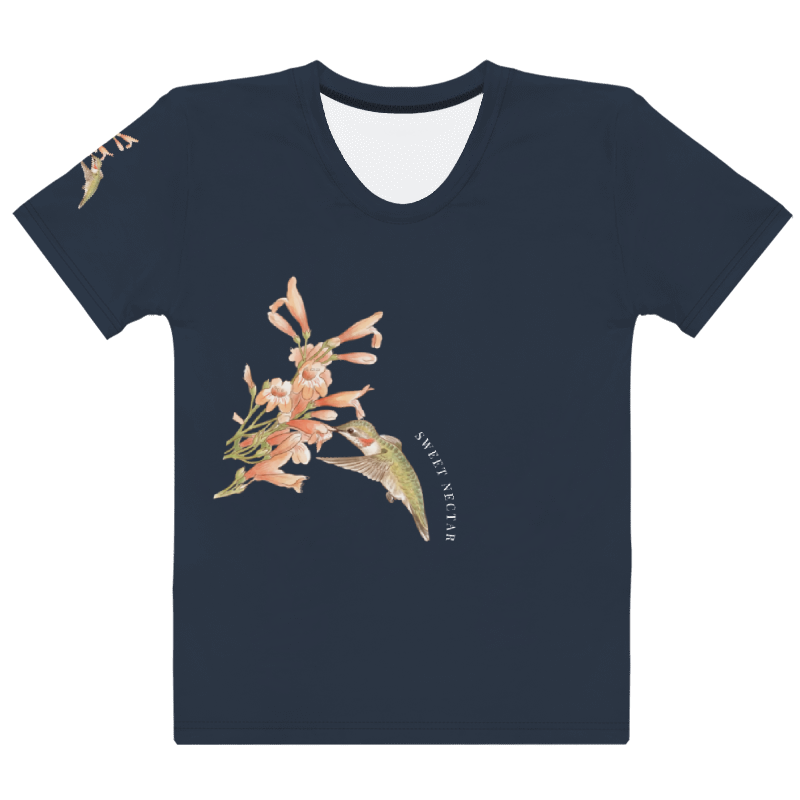 Women's Sweet Nectar All-Over Print Hummingbird Tee