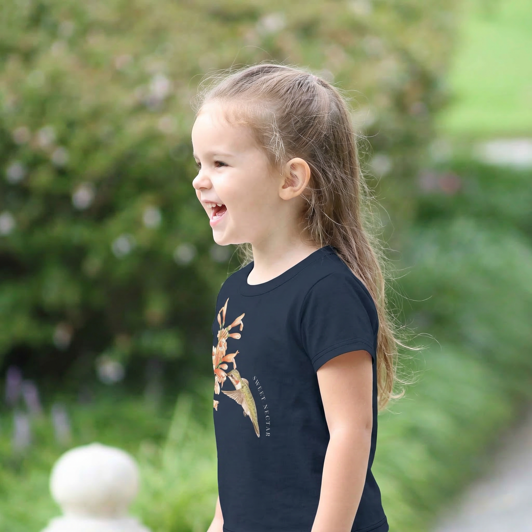 Sweet Nectar All-Over Print Hummingbird Toddler Tee
