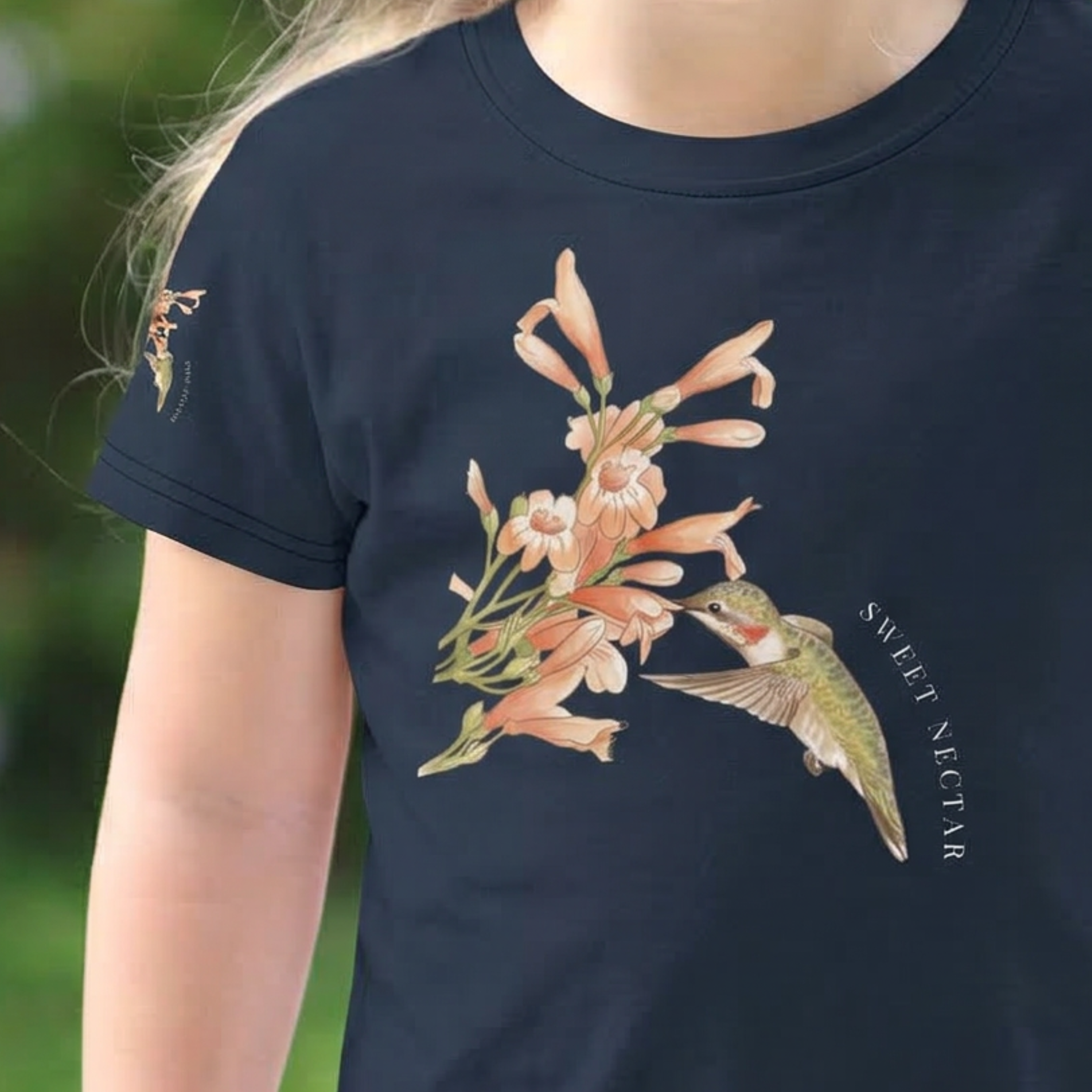 Sweet Nectar All-Over Print Hummingbird Toddler Tee