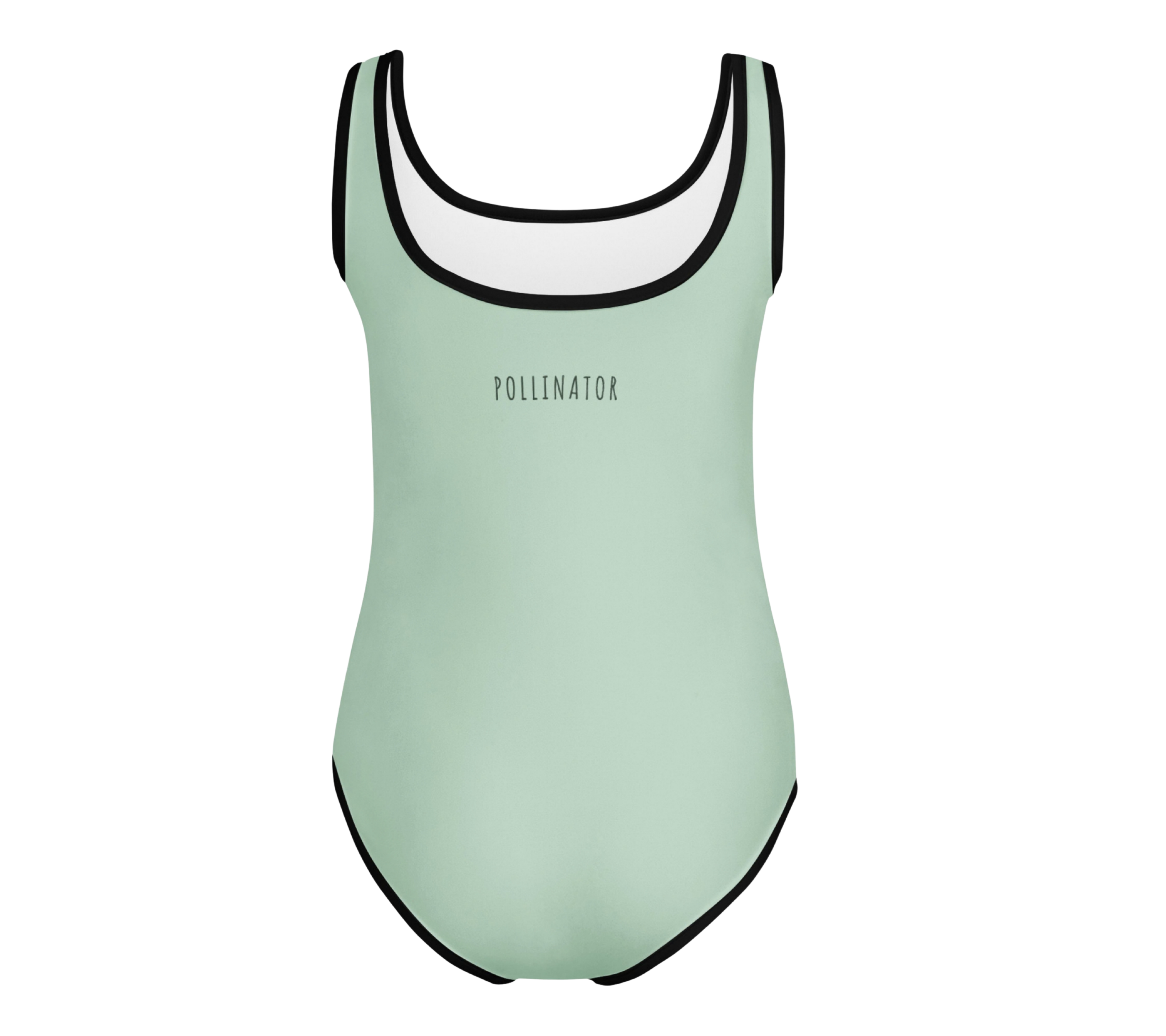 Back view of  a Tinywing Tales: Golden Dust Bumblebee Kids Swimsuit